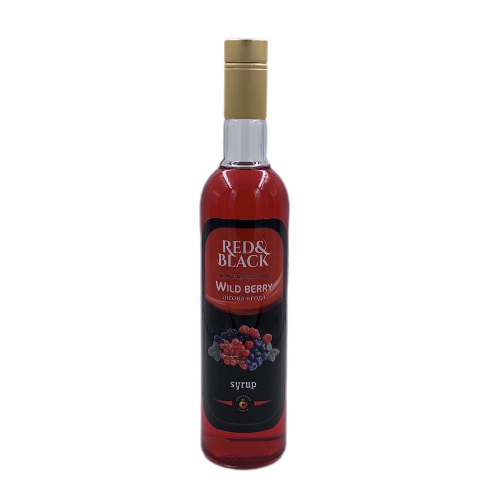 лісова ягода Купить СИРОП RED&BLACK “ЛЕСНАЯ ЯГОДА”, 0,7 Л (0,9 КГ) в Украиине недорого