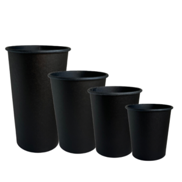 Стаканчики бумажные black